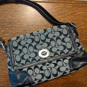 Coach Signature Convertible Handbag Black